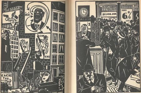 FRANS MASEREEL*6*BEELDROMAN*DE STAD*IN HONDERD HOUTSNEDEN** - 4