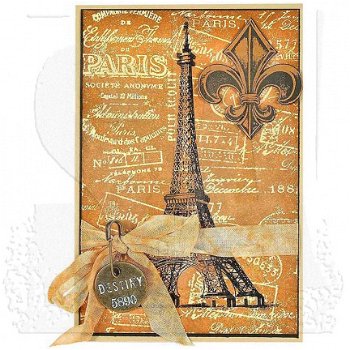 SALE NIEUW TIM HOLTZ cling stempel Paris Memoir Fleur de Lis - 2