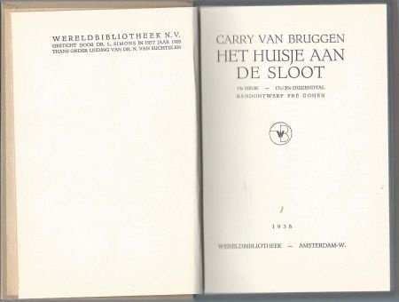 CARRY VAN BRUGGEN**HET HUISJE AAN DE SLOOT**1938**TEXTUUR.** - 2