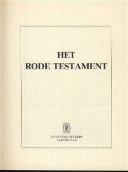 ANONIEM**HET RODE TESTAMENT**LUXE SKYVERTEX BECKERS - 2