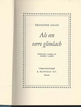 FRANCOISE SAGAN**ALS EEN VERRE GLIMLACH**TEXTUUR LINNEN - 3