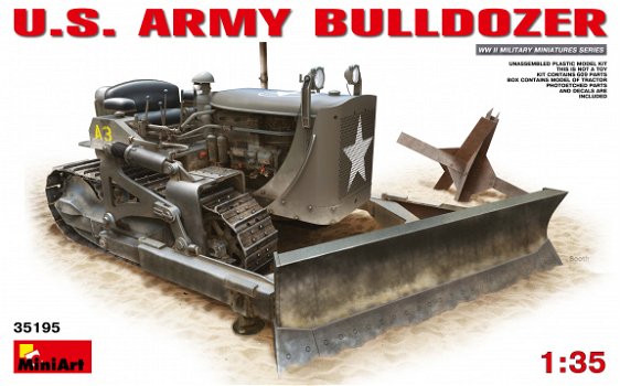U.S. Army Caterpillar Bulldozer 1:35 Miniart - 1