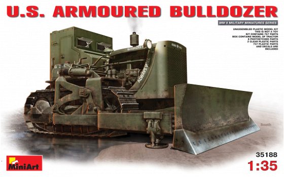 U.S. Army Caterpillar Armoured Bulldozer 1:35 Miniart - 1