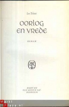 LEO TOLSTOI*OORLOG EN VREDE*BIGOT EN VAN ROSSUM N.V. BLARI - 2