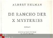ALBERT HELMAN**DE RANCHO DER X MYSTERIES**NIJGH & VAN DITMAR - 2 - Thumbnail