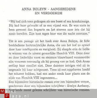 EVELYN ANTHONY**ANNA BOLEYN**ZWARTE HARDCOVER+GOUD-OPDRUK - 3