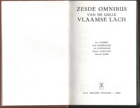 6e OMNIBUS GULLE VLAAMSE LACH**JANSSEN+BAEKELMANS+BOSCHMANS - 6