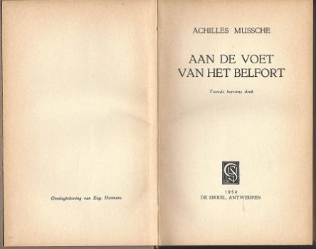 ACHILLES MUSSCHE**AAN DE VOET VAN HET BELFORT**DESIKKEL**TEX - 4