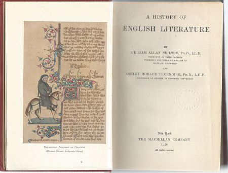 WILLIAM NEILSON+A.THORNDIKE**A HISTORY OF ENGLISH LITERATURE - 2