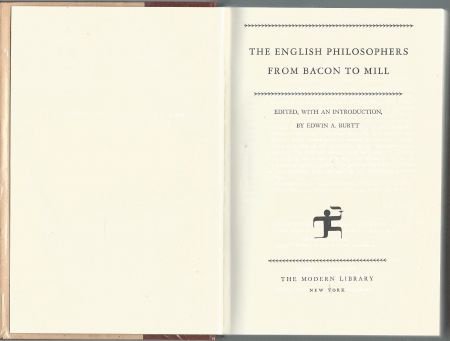 EDWIN A.BURTT**THE ENGLISH PHILOSOPHERS FROM BACON TO MILL** - 5