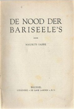 MAURITS SABBE**DE NOOD DER BARISEELE'S**DE LAGE LANDEN** - 6