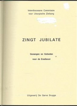 INTERDIOCESANE COMMISSIE LITURGISCHE ZIELZORG*ZINGT JUBILATE - 2