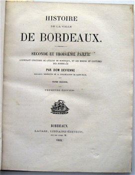 Histoire de la Ville de Bordeaux 1862 Devienne Partie 2 & 3 - 5