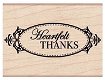 SALE NIEUW van Hero Arts houten stempel Heartfelt Thanks. - 1 - Thumbnail