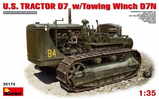U.S. Army Caterpillar Tractor with winch 1:35 Miniart - 1