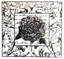 SALE NIEUW GROTE cling stempel Floral Collages Rose Script van IBFS