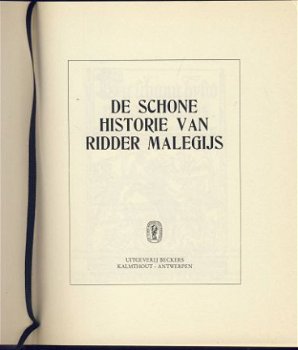 VLAAMSE VOLKSBOEKEN**DE SCHONE HISTORIE VAN RIDDER MALEGIJS* - 2