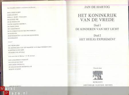 JAN DE HARTOG**HET KONINKRIJK VAN DE VREDE *DEEL I + DEEL II - 3