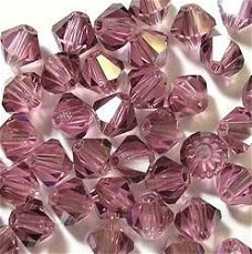 Swarovski 5301 Light Rose Satin 4mm Per 10 Stuk