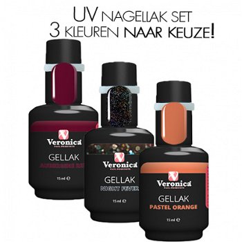 UV nagellak set, 3 kleuren NAAR KEUZE! - 1