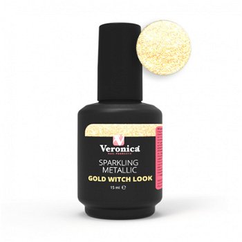 Gelnagellak Sparkling METALLIC GOLD WITCH LOOK - 0