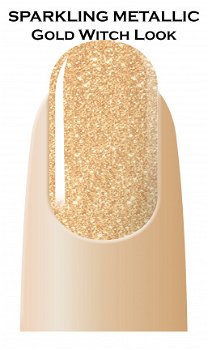 Gelnagellak Sparkling METALLIC GOLD WITCH LOOK - 1