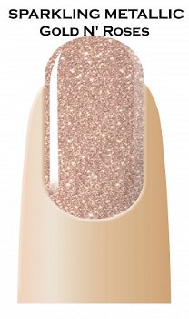 Gelnagellak Sparkling METALLIC GOLD N' ROSES - 2