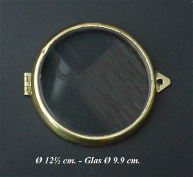 = Klokdeur = geslepen vlak glas = oud =34129 - 0