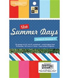 SALE NIEUW The Summer Days Cardstock Matstack 4,5X6,5" 81 vel van DCWV