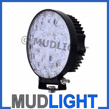 MUDLIGHT 72 watt led werklamp / werklicht 12V 24V. Rond model. - 1