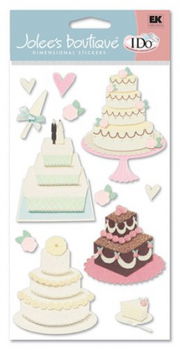 SALE NIEUW Jolee's Boutique I Do Dimensional Sticker Wedding Cake - 1