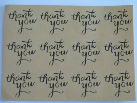 kraft stickers thank you - 1