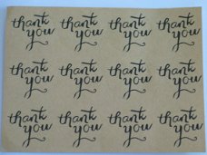 kraft stickers thank you