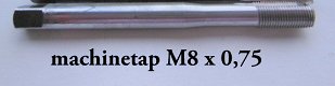 Machine tap Metrisch Fijn 4 x 0,5 - 8 - Thumbnail