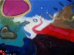 Kleurrijk Abstrakt (1990) van de kunstenaar P. Scholten - 2 - Thumbnail