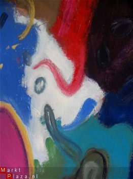 Kleurrijk Abstrakt (1990) van de kunstenaar P. Scholten - 5