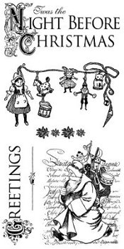 SALE NIEUW sheet cling stempels Twas The Night Before Christmas van Graphic 45.. - 1