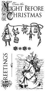 SALE NIEUW sheet cling stempels Twas The Night Before Christmas van Graphic 45 - 1
