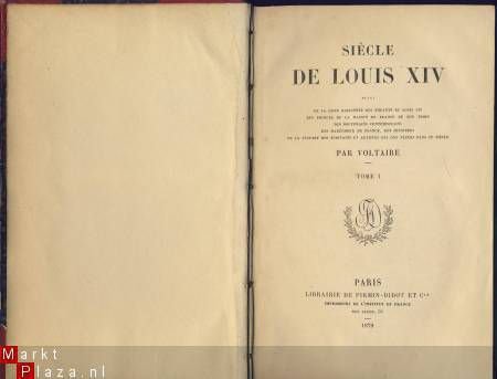 VOLTAIRE**SIECLE DE LOUIS XIV**LISTE ENFANTS+PRINCES+MARECH - 1