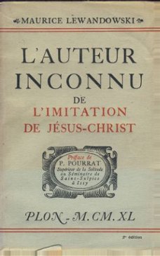 MAURICE LEWANDOWSKI**L'AUTEUR INCONNU DE L'IMITATION DE JESU