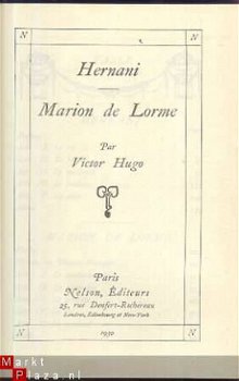 VICTOR HUGO**HERNANI**MARION DE LORME**1930**NELSON*EDITEURS - 2