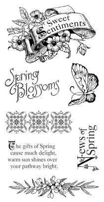 SALE NIEUW sheet cling stempels Sweet Sentiments 1 Spring / Lente van Graphic 45..