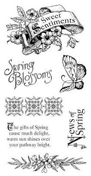 SALE NIEUW sheet cling stempels Sweet Sentiments 1 Spring / Lente van Graphic 45 - 1