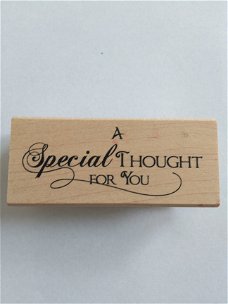 Wood stamp a special thought for you