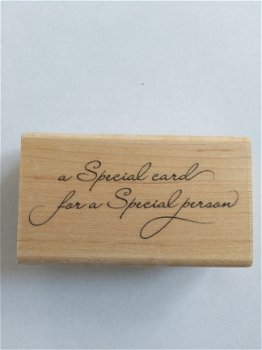 Wood stamp a special card for a special person - 1