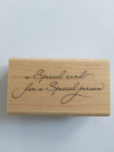 Wood stamp a special card for a special person