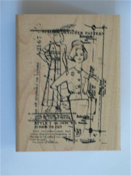 Tim holtz wood stamp sewing - 1