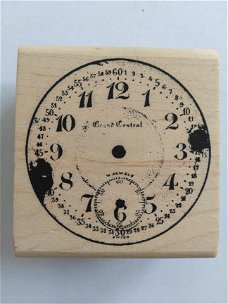 Tim holtz wood stamp clock..