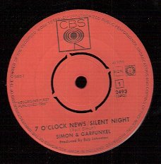 KERST Simon & Garfunkel - 7 O'Clock News / Silent Night vinylsingle 1966