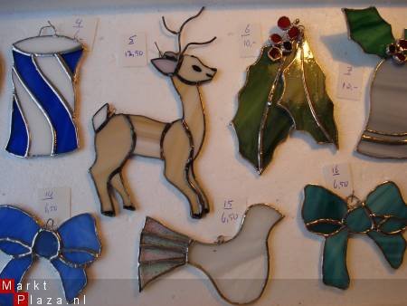 kerst : handgemaakte kerstfiguren, hertje , sneeuwman enz. - 1